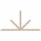 Ekena Millwork Saratoga Smooth Timber Gable Bracket, Douglas Fir, 96"W x 48"H x 3 1/2"D x 3 1/2"F, 12/12 Pitch GBW096X48X0404SAR00SDF - alternate 1